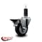 Service Caster 3.5'' Black Poly Swivel 1-1/4'' Expanding Stem Caster with Brake SCC-EX20S3514-PPUB-BLK-PLB-114 - alternate 3
